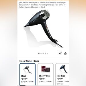 ghd Professional Black Hair Dryer